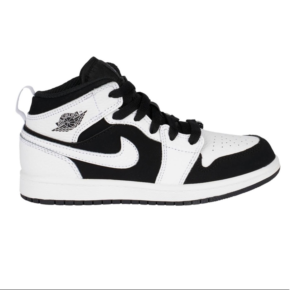 Jordan 1 Mid White Black Nike Sneakers